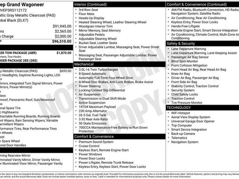 Used 2024 Jeep Grand Wagoneer Series I w/ HD Trailer Tow Package image 46