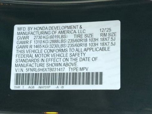 New 2026 Honda Odyssey EX-L image 19