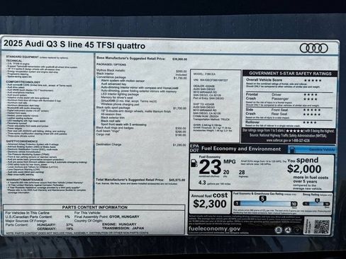 Certified 2025 Audi Q3 2.0T Premium w/ Convenience Package AWD/4WD image 21