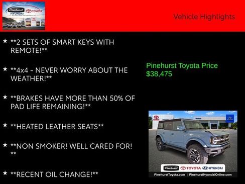 Used 2022 Ford Bronco Outer Banks AWD/4WD image 20