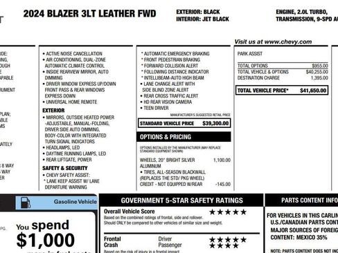 Used 2024 Chevrolet Blazer LT image 2