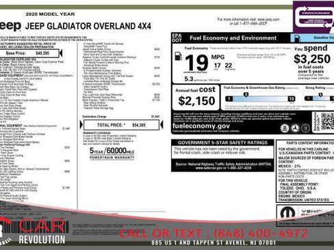 Used 2020 Jeep Gladiator Overland image 8