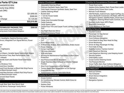 Certified 2023 Kia Forte GT-Line w/ GT-Line Technology Package