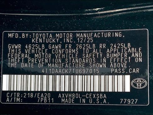 New 2026 Toyota Camry SE image 22