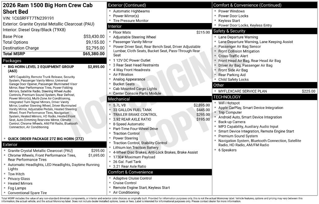 Used 2026 RAM 1500 Big Horn AWD/4WD image 5
