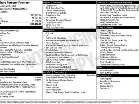 Certified 2021 Subaru Forester Premium image 7