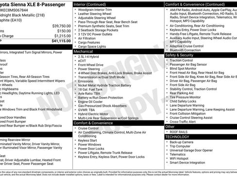 Used 2021 Toyota Sienna XLE FWD image 38