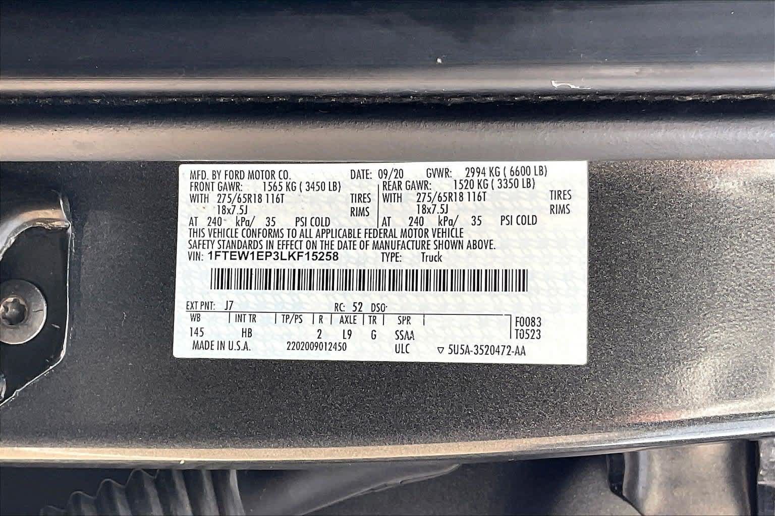 Used 2020 Ford F150 Lariat AWD/4WD image 19