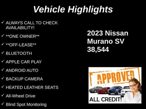 Used 2023 Nissan Murano SV w/ SV Midnight Edition Package AWD/4WD image 9