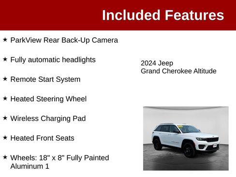 Used 2024 Jeep Grand Cherokee Altitude AWD/4WD image 4