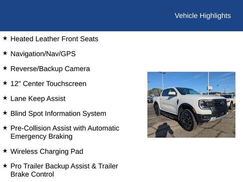 Used 2024 Ford Ranger Lariat w/ FX4 Off-Road Package image 33