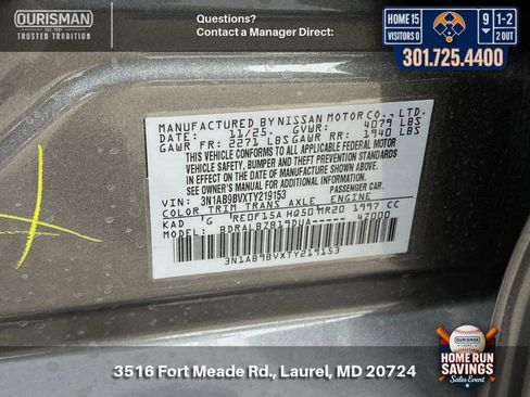 New 2026 Nissan Sentra S w/ Floor Mat Package image 28