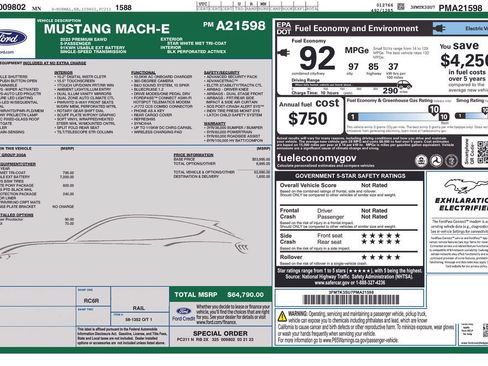 Certified 2023 Ford Mustang Mach-E Premium w/ Mustang Nite Pony Package AWD/4WD image 27