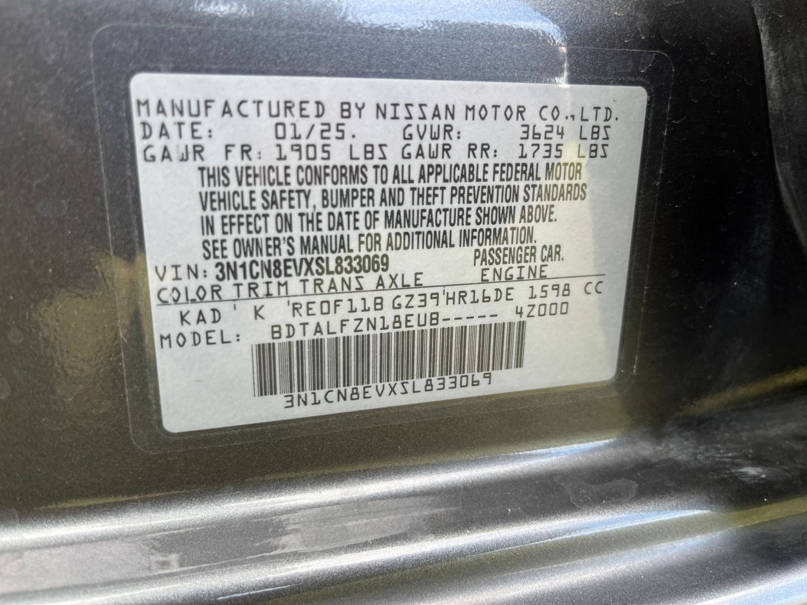 Used 2025 Nissan Versa SV FWD image 26