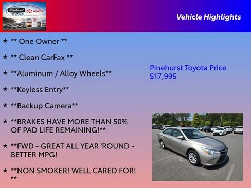 Used 2015 Toyota Camry LE FWD image 16