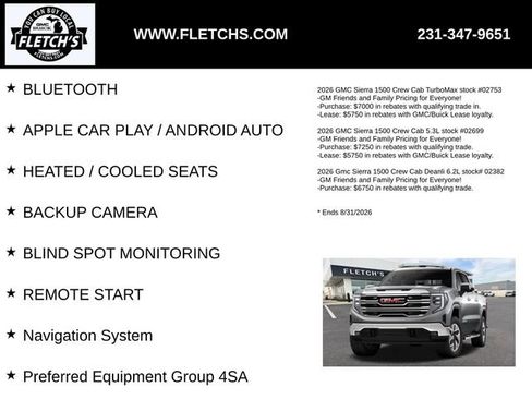 New 2026 GMC Sierra 1500 SLT w/ SLT Premium Plus Package AWD/4WD image 2