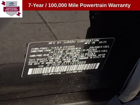 Certified 2026 Subaru Outback Touring XT AWD/4WD image 29