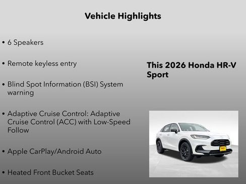 New 2026 Honda HR-V Sport image 5