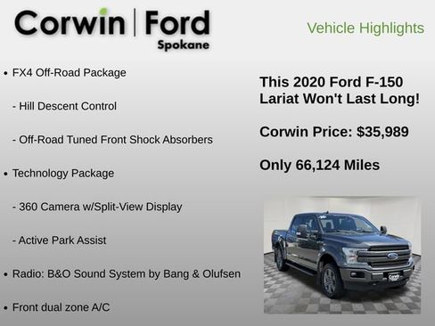 Used 2020 Ford F150 Lariat w/ Equipment Group 502A Luxury AWD/4WD image 12