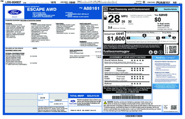 Used 2023 Ford Escape Active AWD/4WD image 54
