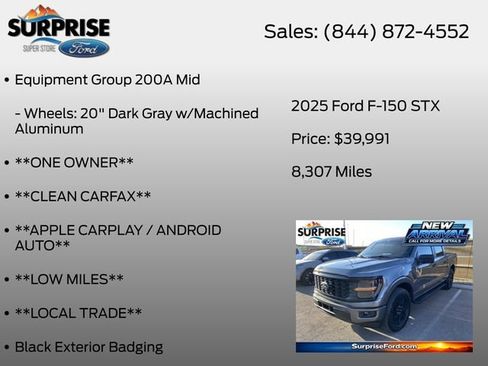 Used 2025 Ford F150 STX w/ STX Black Appearance Package RWD image 13