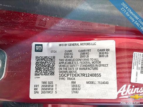 Used 2024 Chevrolet Colorado Z71 w/ Advanced Trailering Package image 18