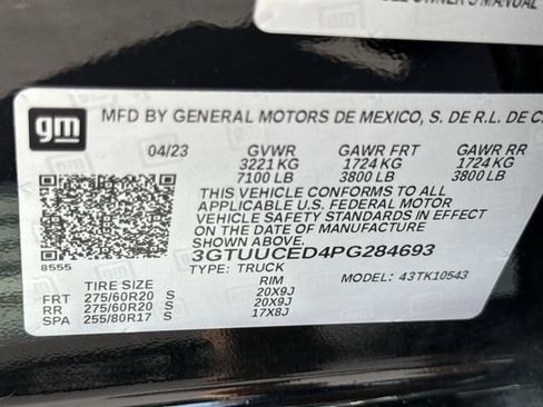 Certified 2023 GMC Sierra 1500 Elevation w/ LPO, Elevation Black Package AWD/4WD image 33
