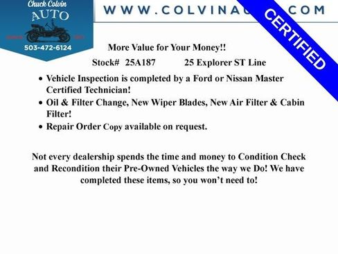 Certified 2025 Ford Explorer ST-Line w/ ST-Line Street Pack image 12