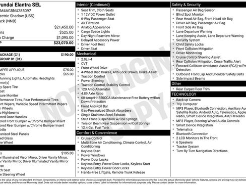Used 2022 Hyundai Elantra SEL w/ Cargo Package FWD image 14