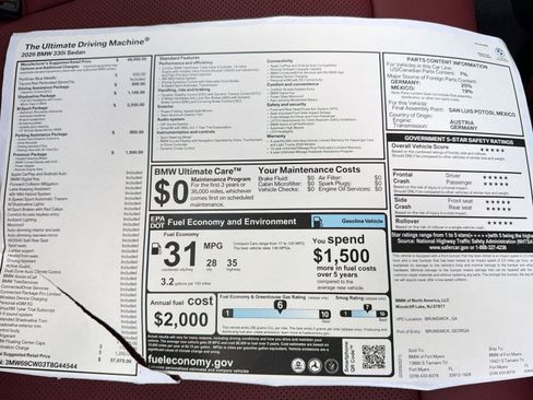 New 2026 BMW 330i Sedan w/ M Sport Package RWD image 33