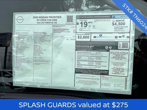 New 2026 Nissan Frontier SV w/ Tow Package image 5