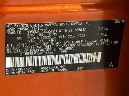 Used 2016 Toyota RAV4 XLE w/ Convenience Package image 30