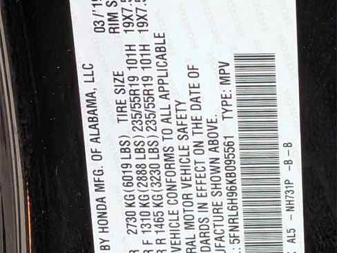 Used 2019 Honda Odyssey Elite image 38