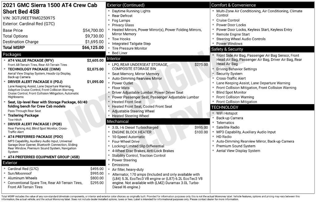 Used 2021 GMC Sierra 1500 AT4 w/ AT4 Value Package AWD/4WD image 7