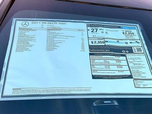New 2025 Mercedes-Benz C 300 C 300 4MATIC Sedan image 17