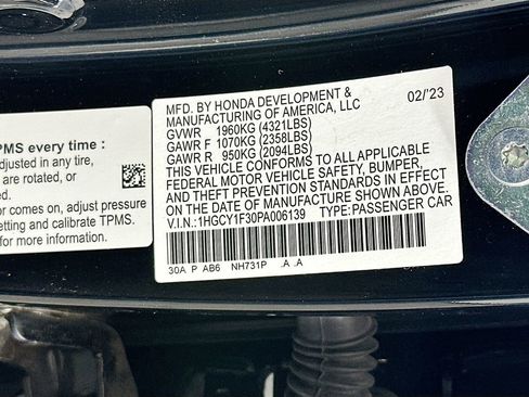 Certified 2023 Honda Accord EX image 31
