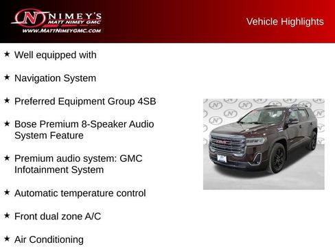 Used 2021 GMC Acadia AT4 w/ Trailering Package AWD/4WD image 6
