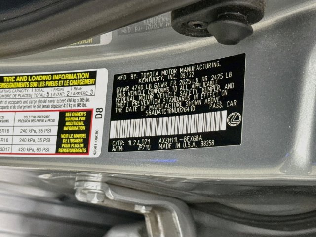 Used 2022 Lexus ES 300h w/ Premium Package FWD image 34