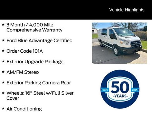 Certified 2020 Ford Transit 250 Low Roof w/ Exterior Upgrade Package image 6
