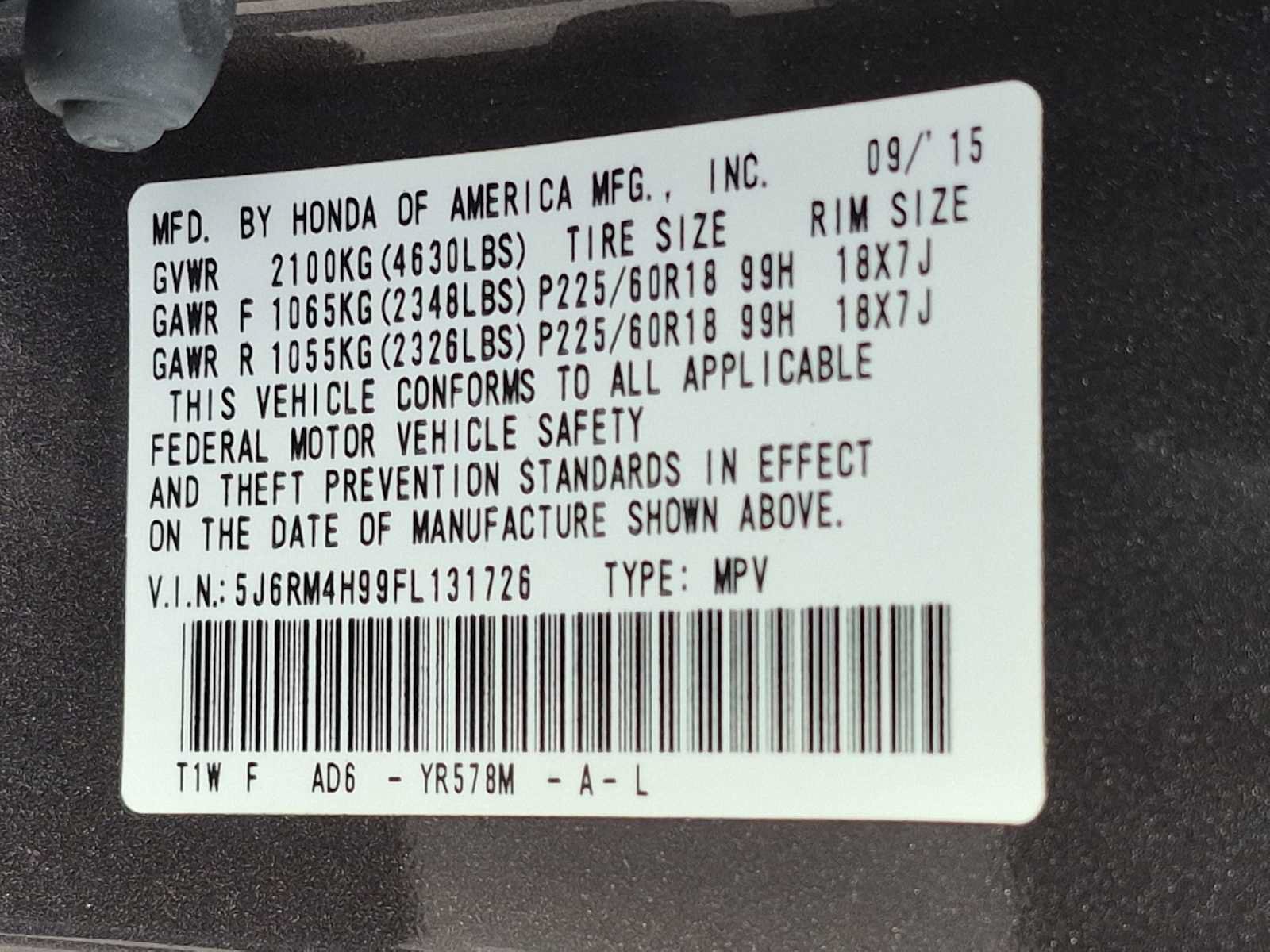 Used 2015 Honda CR-V Touring image 35