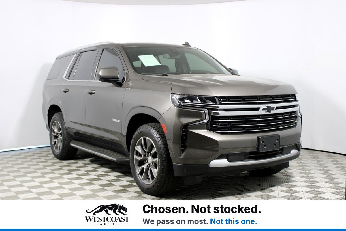 Used 2021 Chevrolet Tahoe LT w/ Rear Media and Nav Package RWD image 1