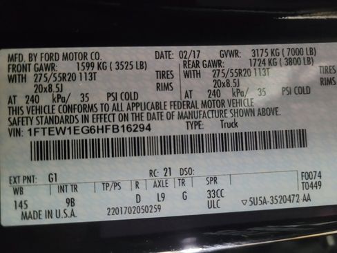 Used 2017 Ford F150 Platinum w/ Equipment Group 701A Luxury image 33