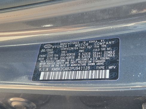 Certified 2023 Hyundai Kona SE w/ Cargo Package AWD/4WD image 30