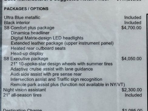 Used 2023 Audi S8 w/ S8 Comfort Plus Package image 72