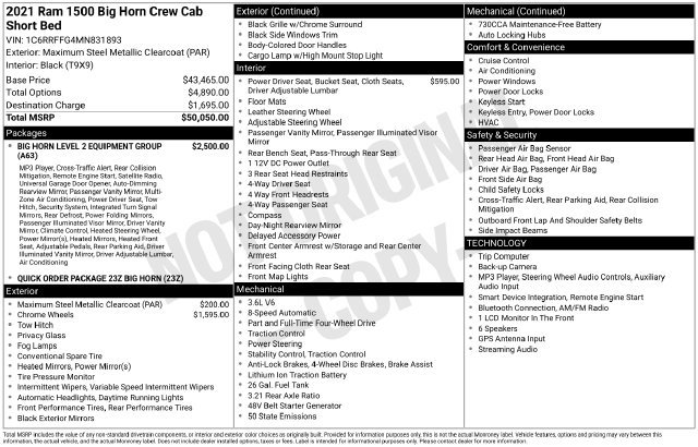 Used 2021 RAM 1500 Big Horn AWD/4WD image 28