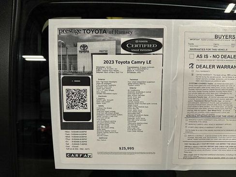 Certified 2023 Toyota Camry LE AWD/4WD image 13