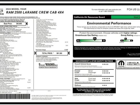 Used 2024 RAM 2500 Laramie w/ Safety Group AWD/4WD image 34