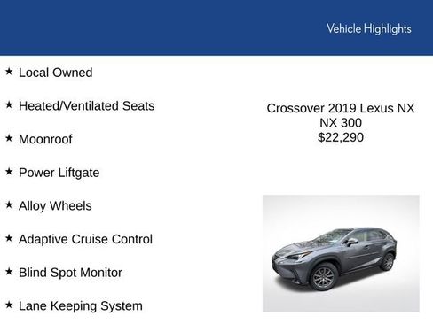Used 2019 Lexus NX 300 AWD w/ Comfort Package image 2