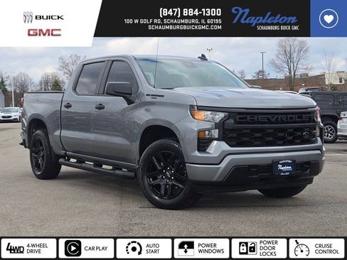 Certified 2023 Chevrolet Silverado 1500 Custom w/ LPO, Dark Essentials Package AWD/4WD image 1