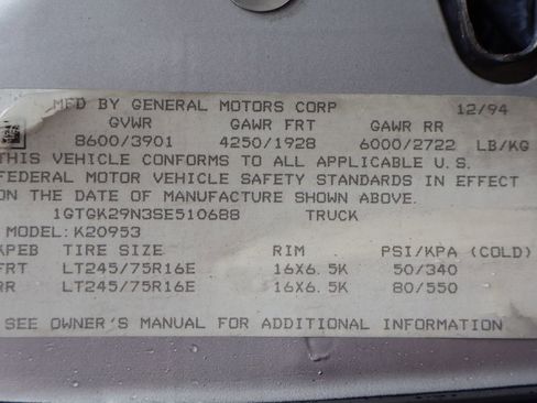 Used 1995 GMC Sierra 2500 4x4 Extended Cab image 41